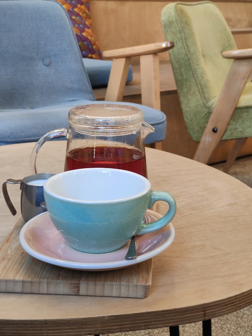 Kahawa: appealing shot of tea service