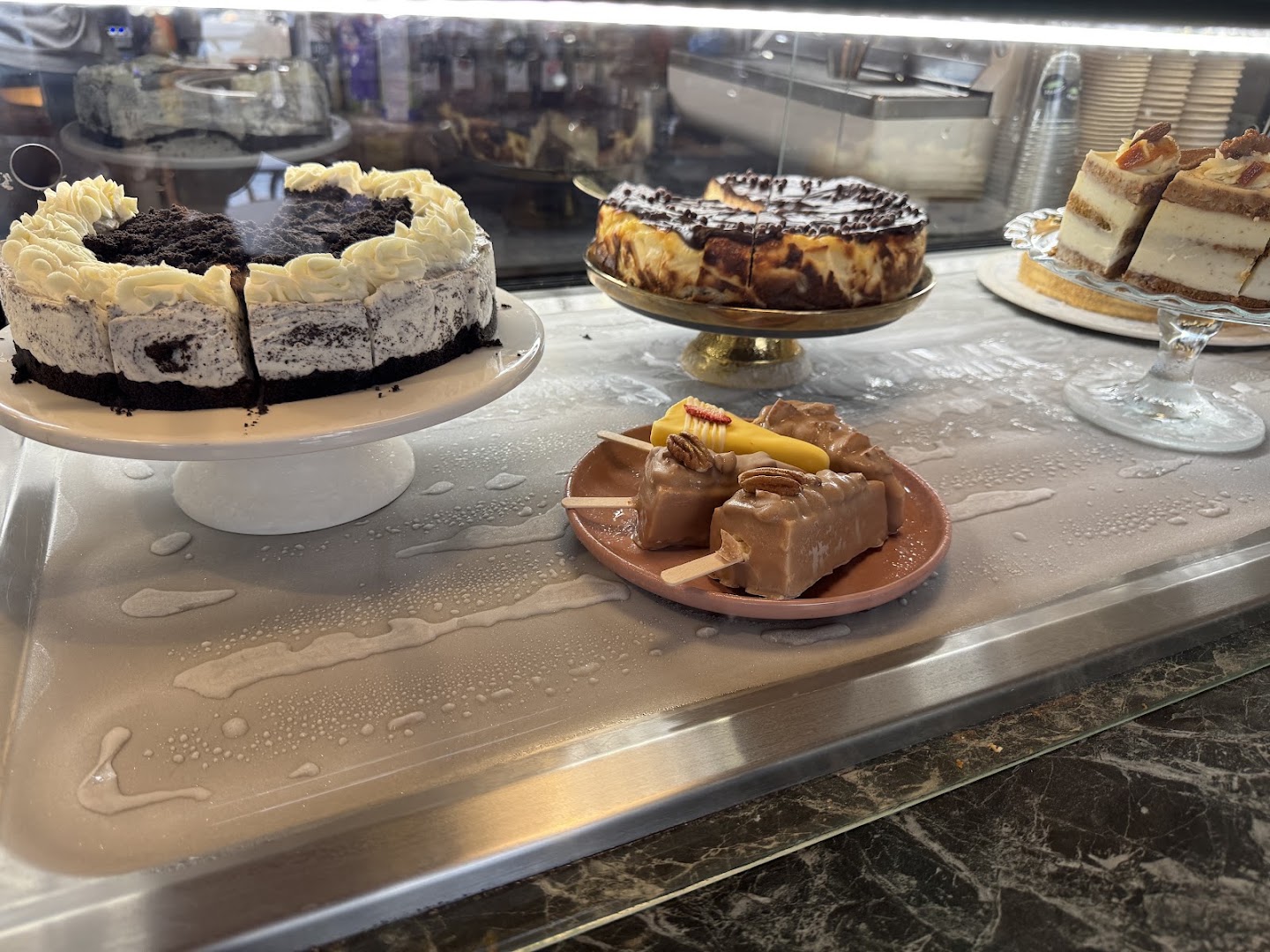 Central Coffee Perks: appetizing display of cafe food