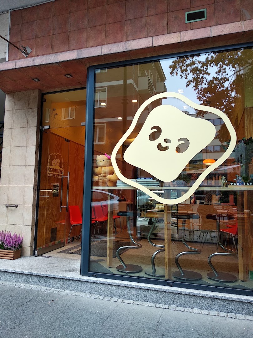 Konbini Coffee & Sando: clear, inviting storefront photo