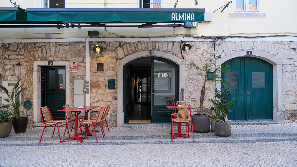 Almina: clear, professional exterior restaurant shot