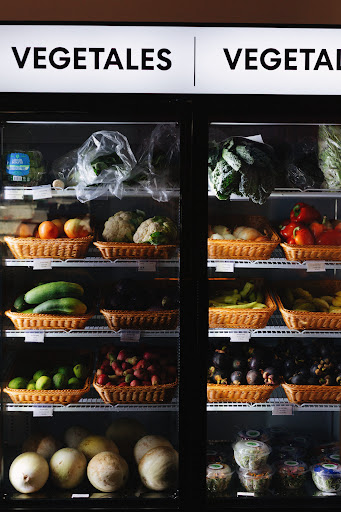 Materia Prima: clear display of fresh ingredients