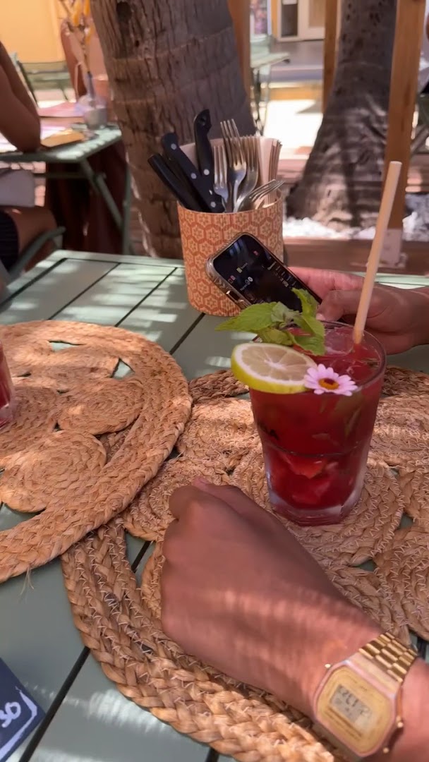 Le Faam: appealing brunch drink and atmosphere