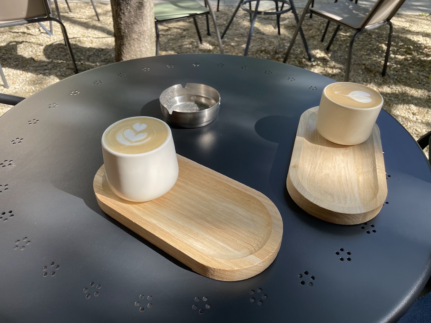 BASE Coffee Shop: appealing coffee presentation and setting