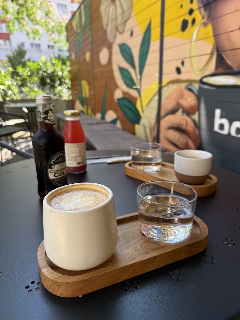 BASE Coffee Shop: appealing shot of coffee service