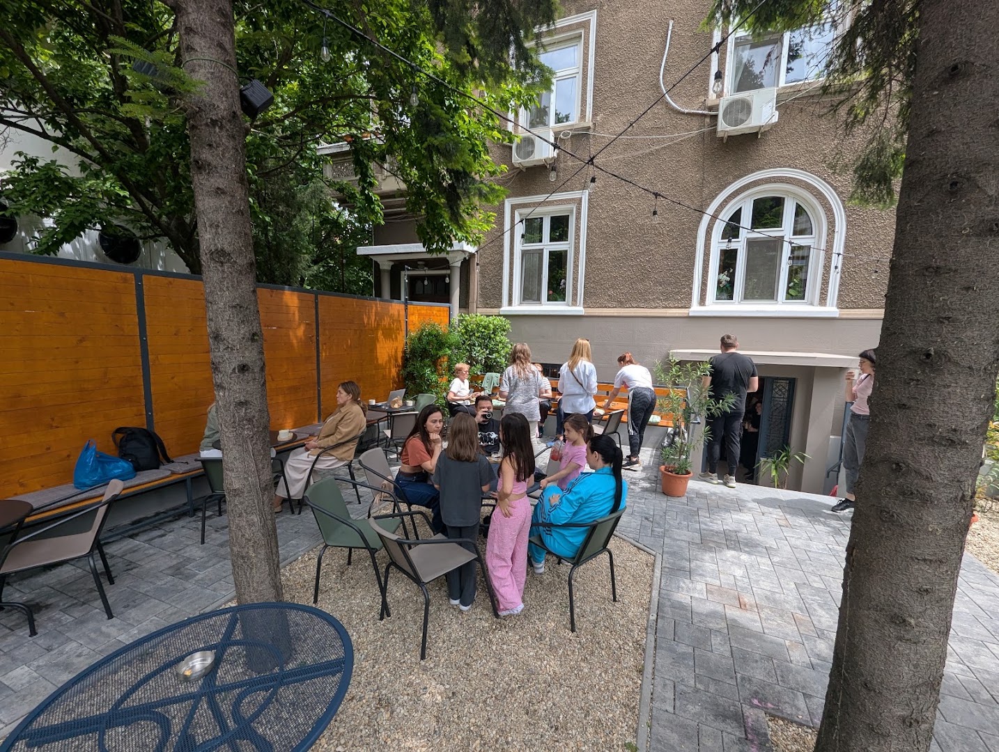 BASE Coffee Shop: inviting outdoor seating area