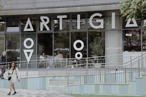 Artigiamo: clear, professional exterior venue shot