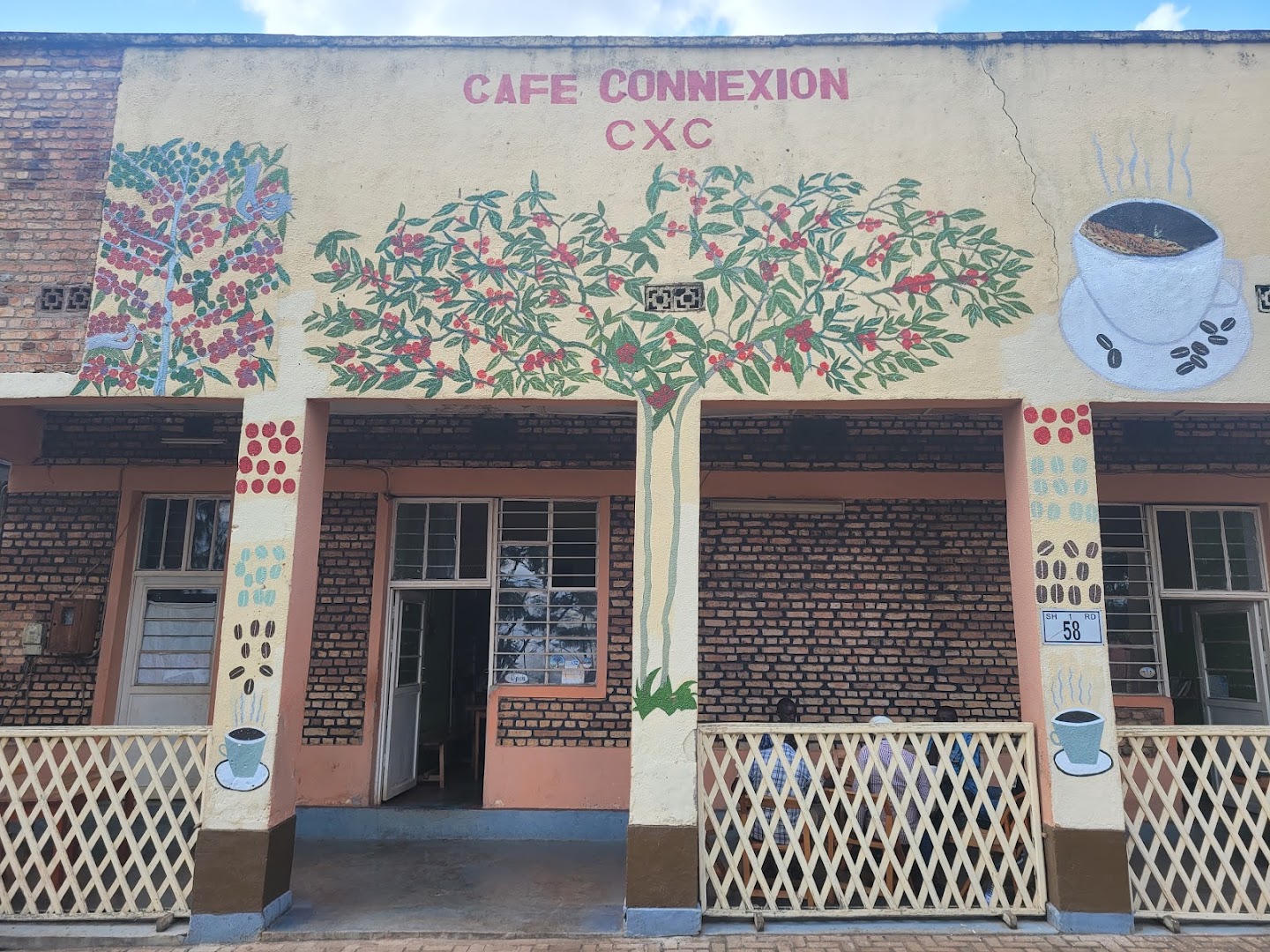 Cafe Connexion: clear exterior shot of venue