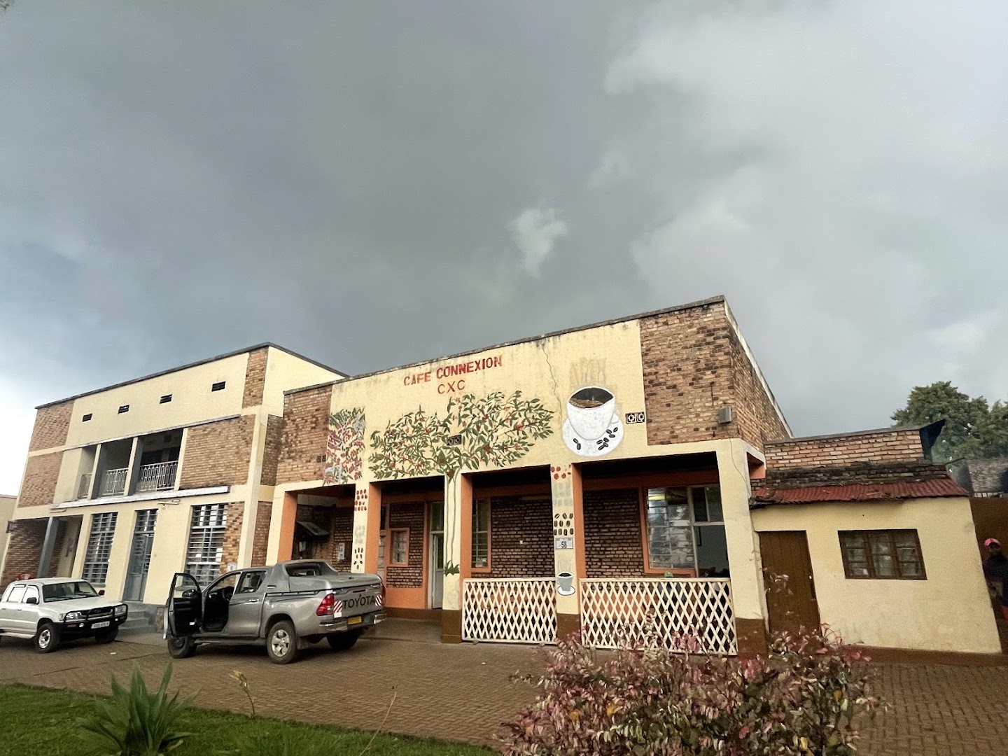 Cafe Connexion: clear exterior shot of venue