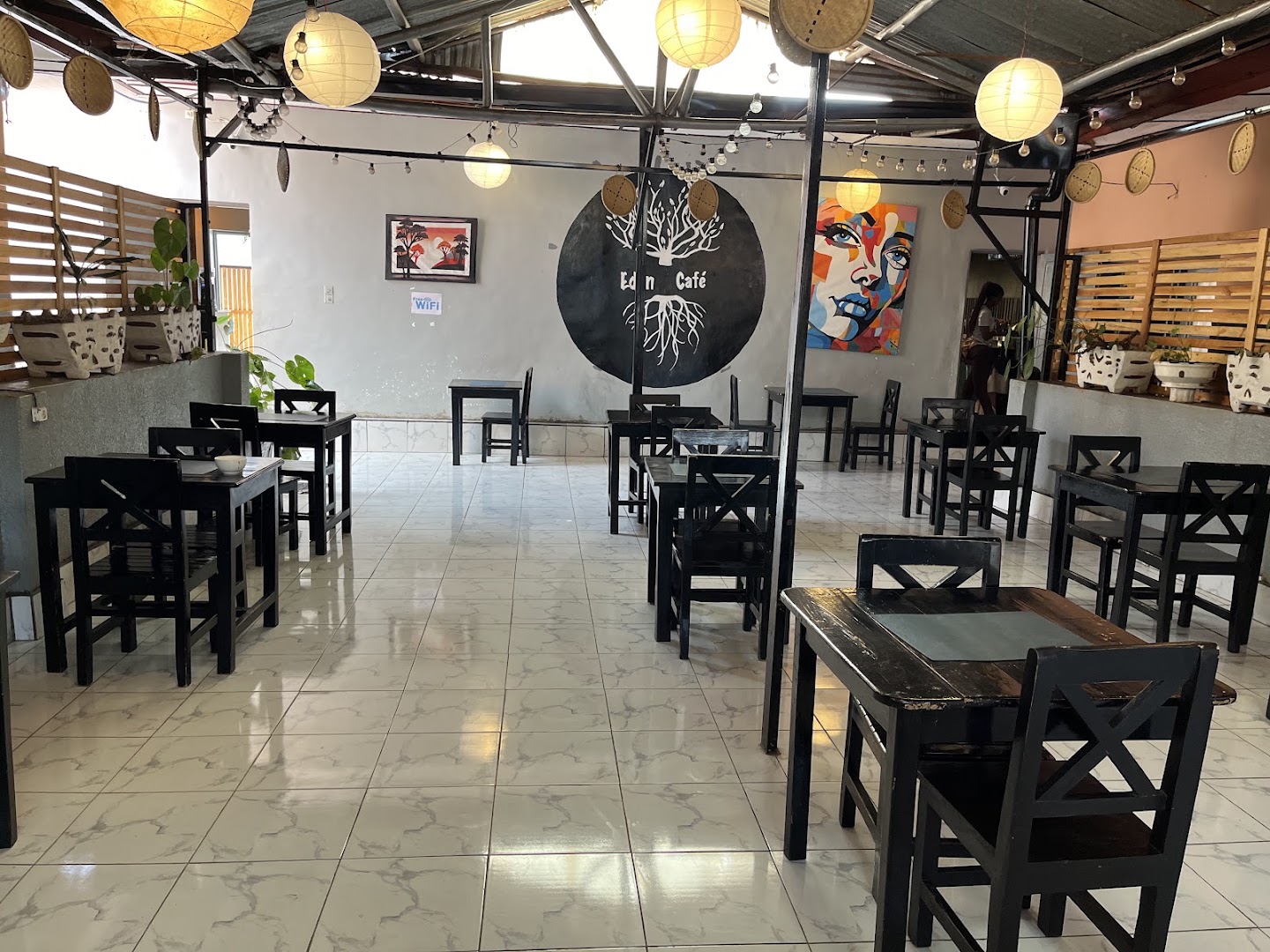 Eden Cafe: clear view of venue interior