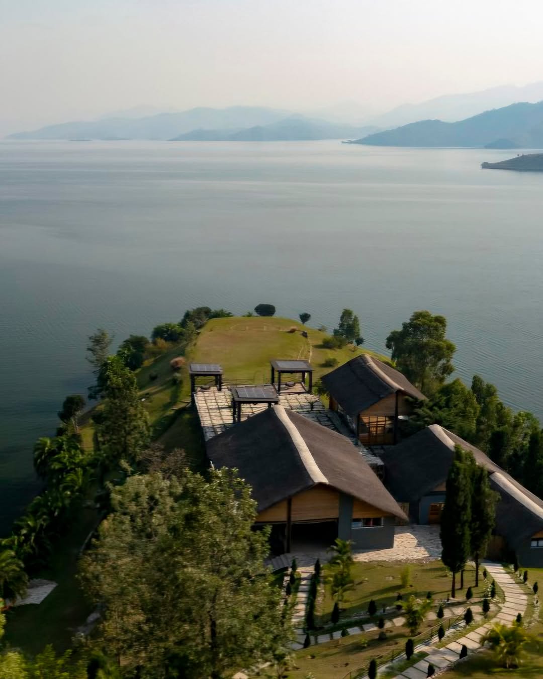 LUX* Lake Kivu: stunning aerial view of venue