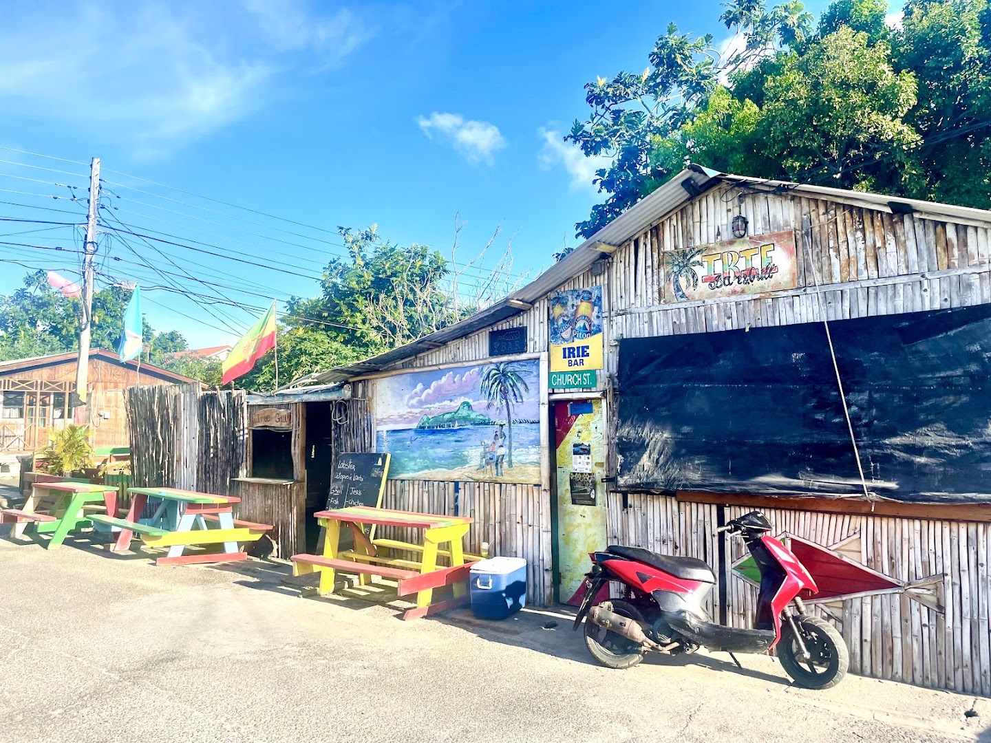 Irie Bar: clear exterior shot of venue