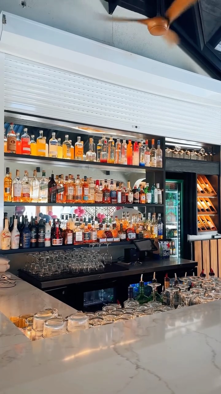 The Blackbird Restaurant: clear, professional shot of bar
