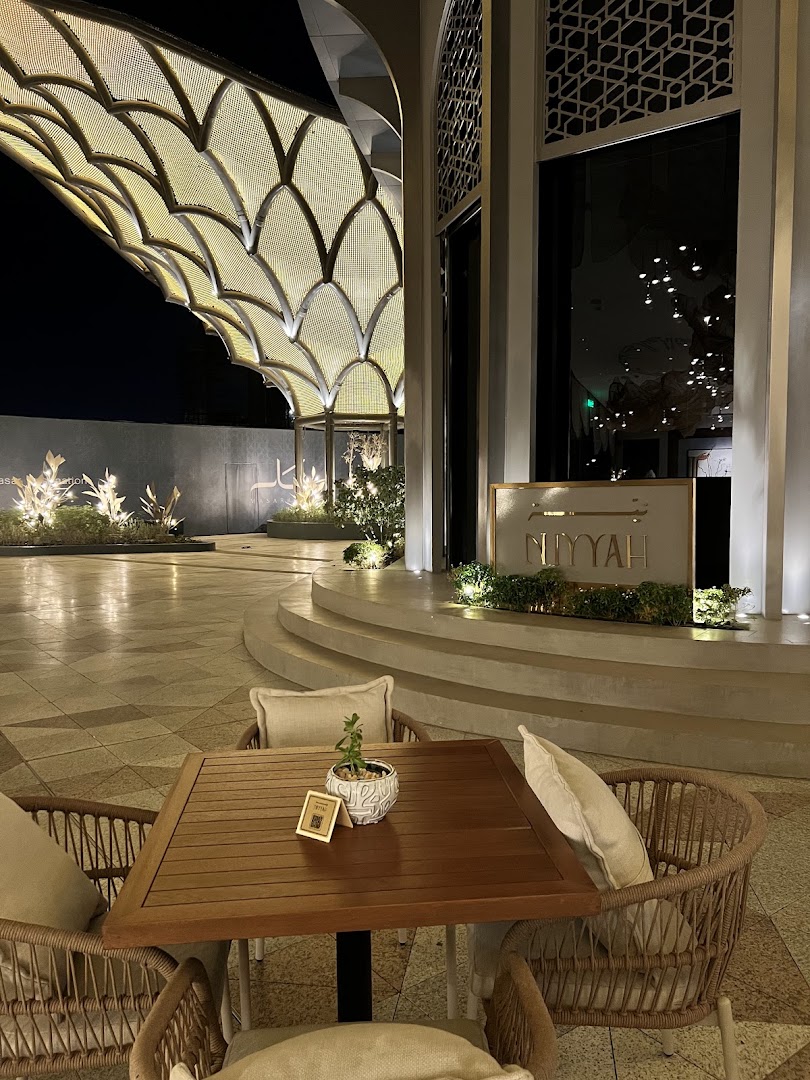 Niyyah: beautiful, high-quality restaurant exterior shot