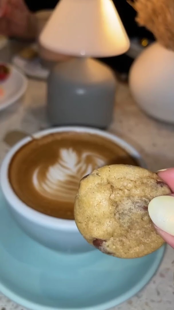 Brunch & Cake: appetizing food and coffee shot