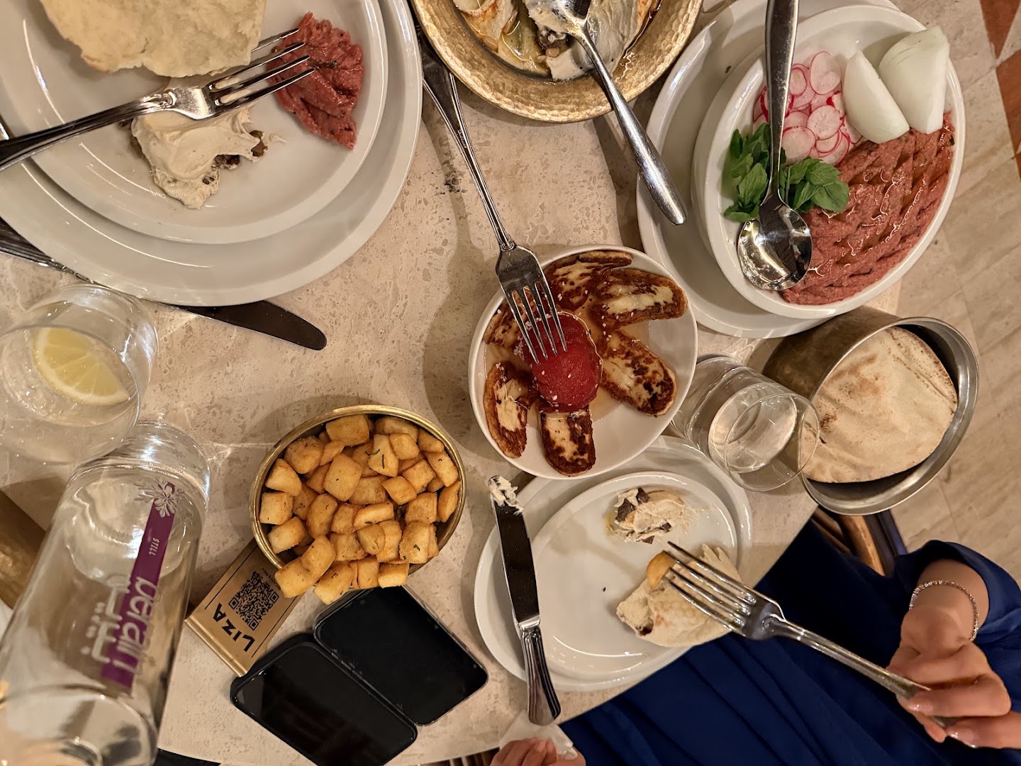 Liza: appetizing food spread at restaurant