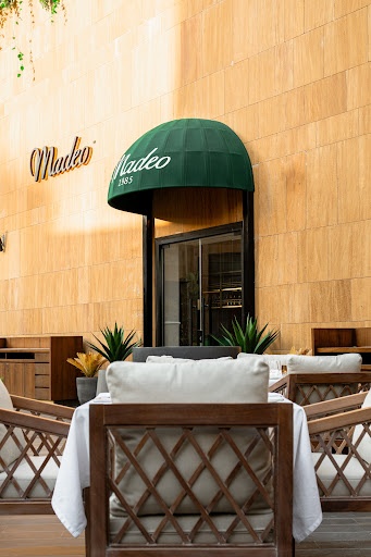 Madeo: professional exterior shot of restaurant
