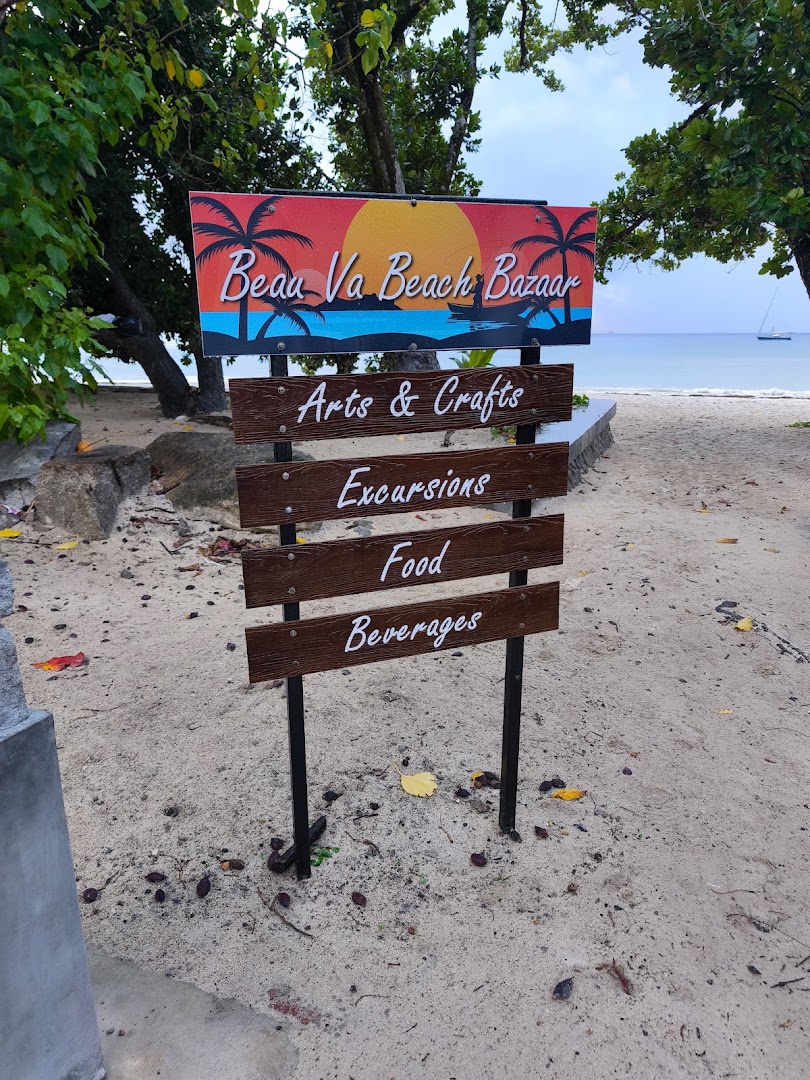 Beau Vallon Beach Bazaar: clear signage identifies the shop