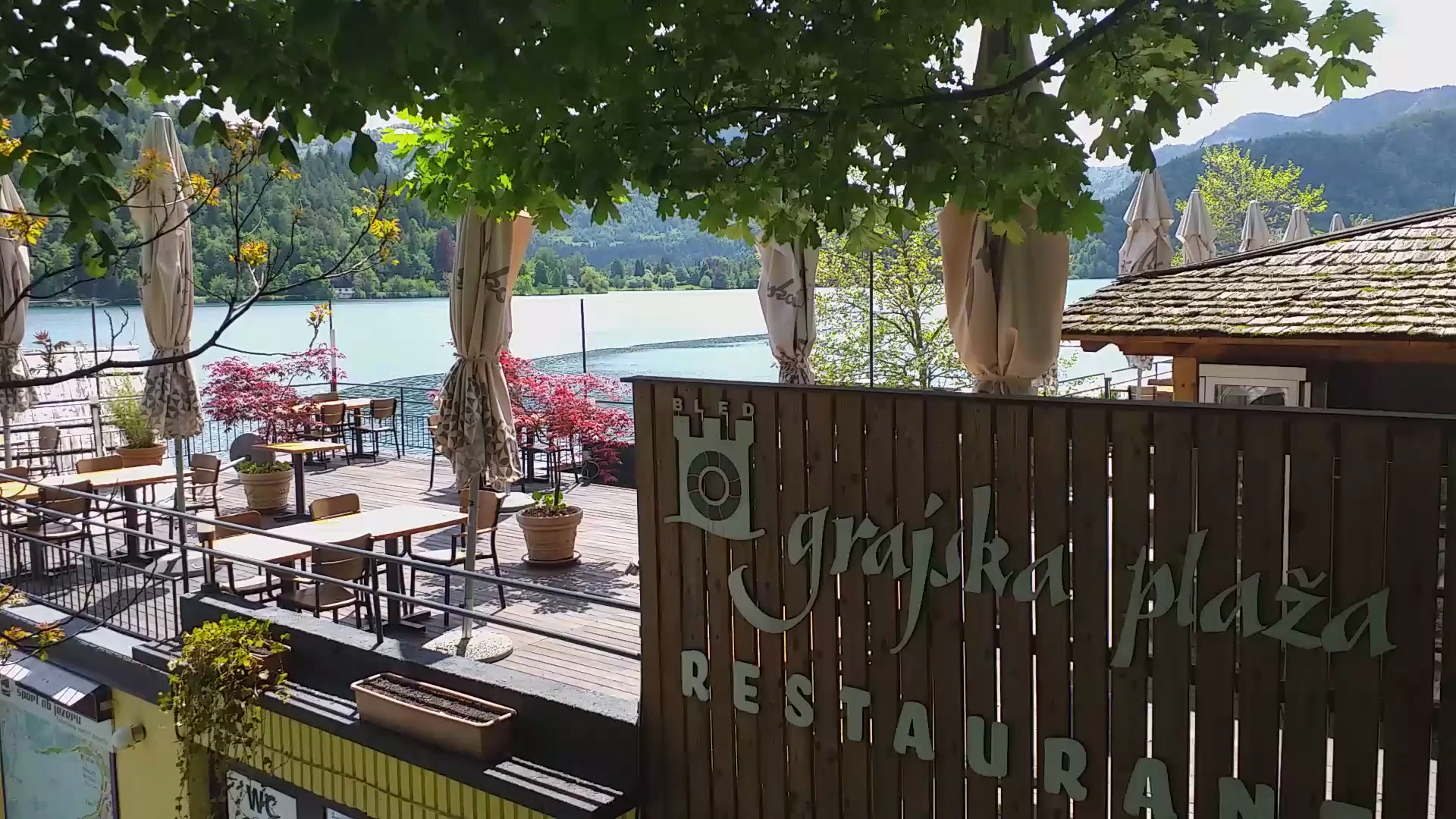Grajska Plaža: attractive view of venue terrace