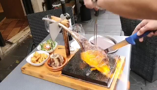 Stari pisker: appetizing food preparation scene