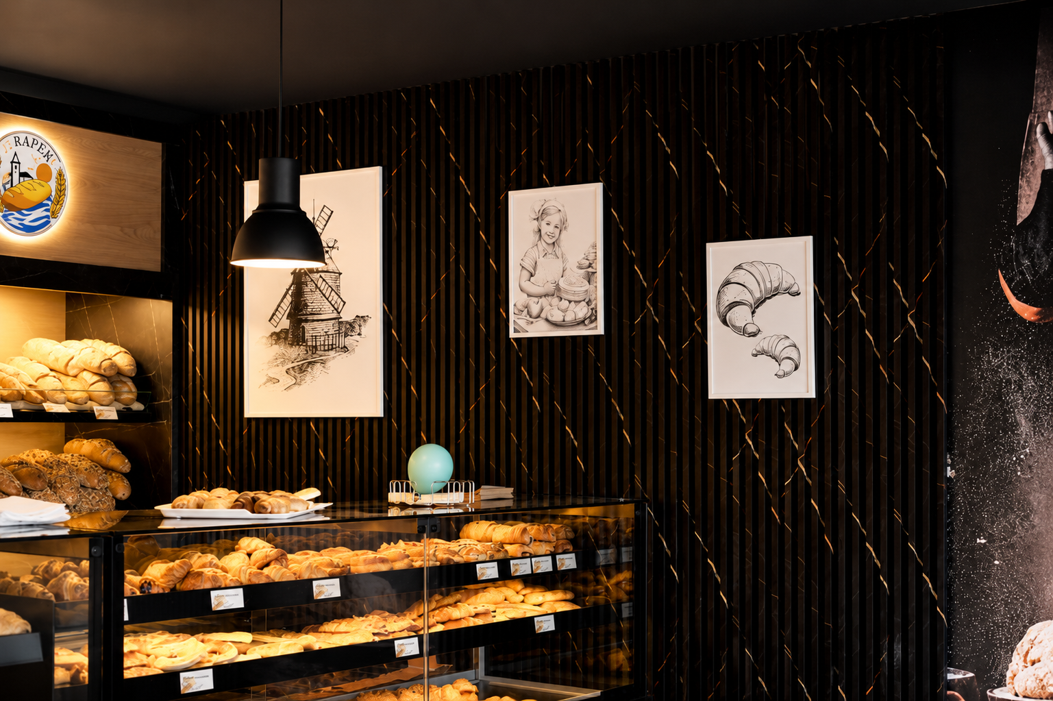 Istrapek: professional interior shot of bakery