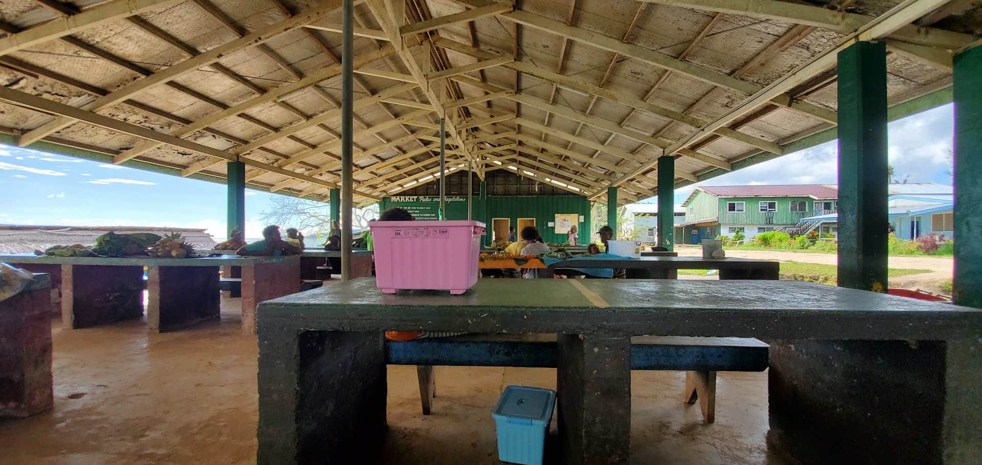 Tulagi Main Market: clear view of market interior