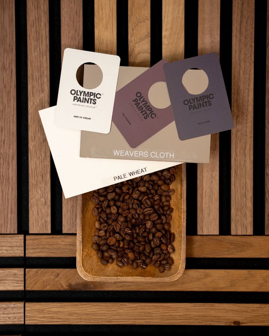 Olympic Colour Café: creative product display showing theme