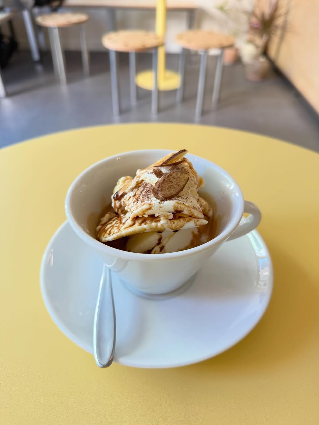 Enough: appetizing photo of served dessert
