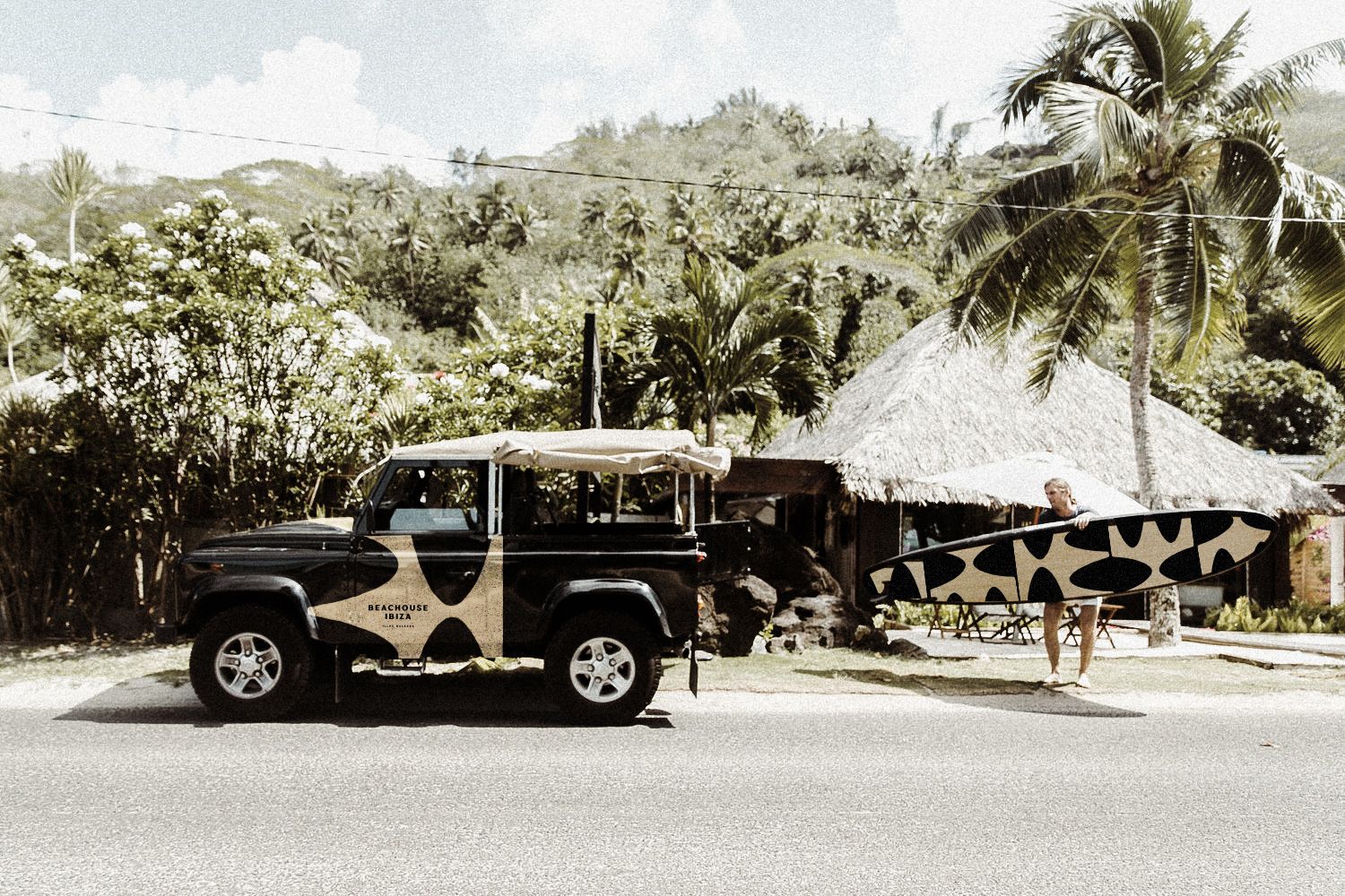 Beachouse Ibiza: stylish branded vehicle and atmosphere