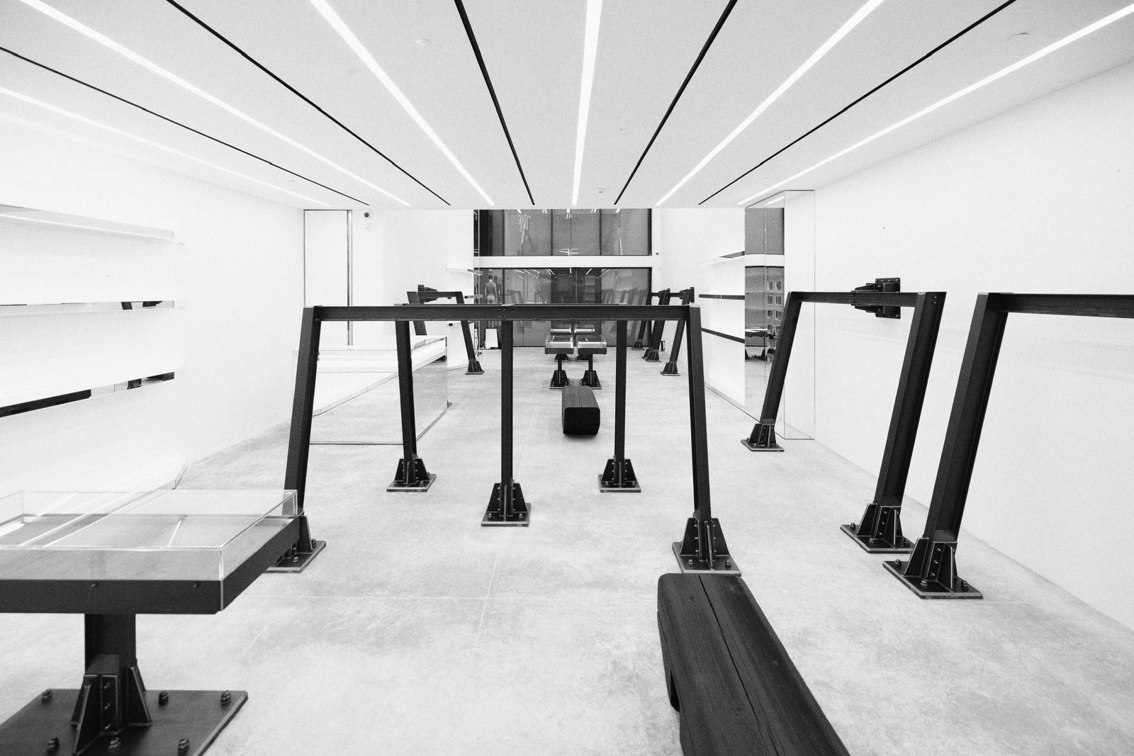 Rick Owens Ibiza: professional interior shot of shop