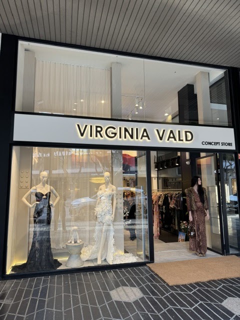 Virginia Vald Concept Store: clear storefront showing shop branding