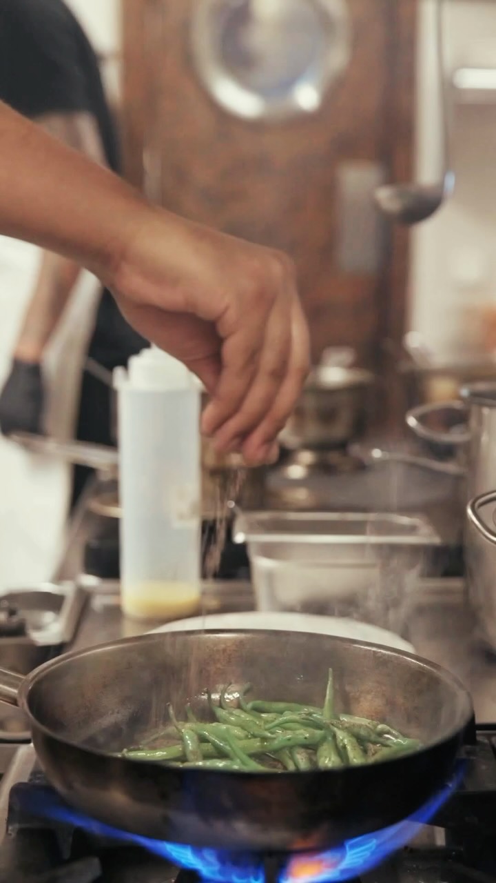 Norah: professional shot of food preparation