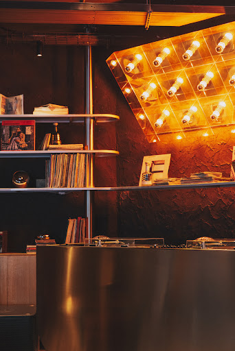 Snake Bar: atmospheric interior shot of bar