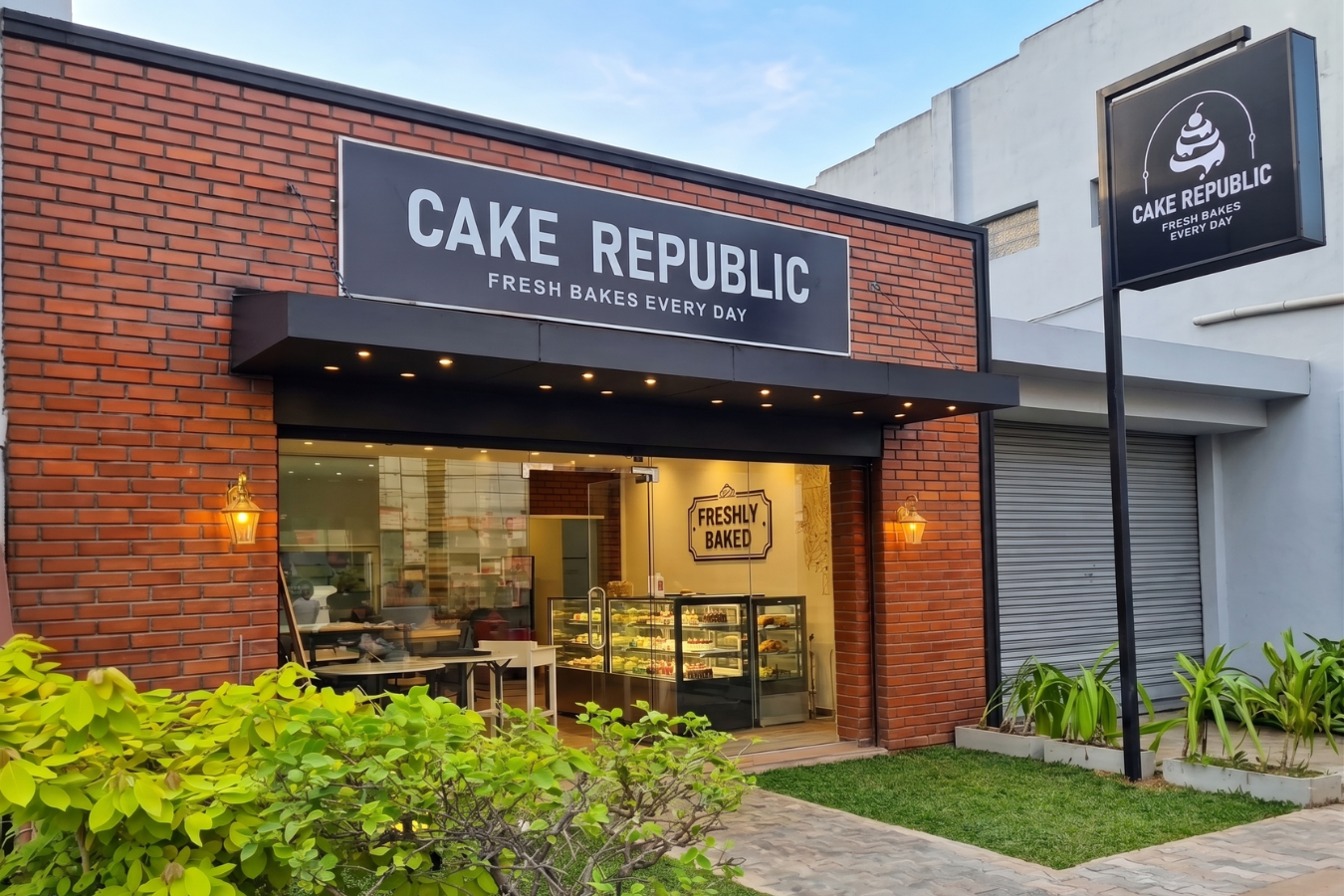 Cake Republic: clear, professional storefront photo