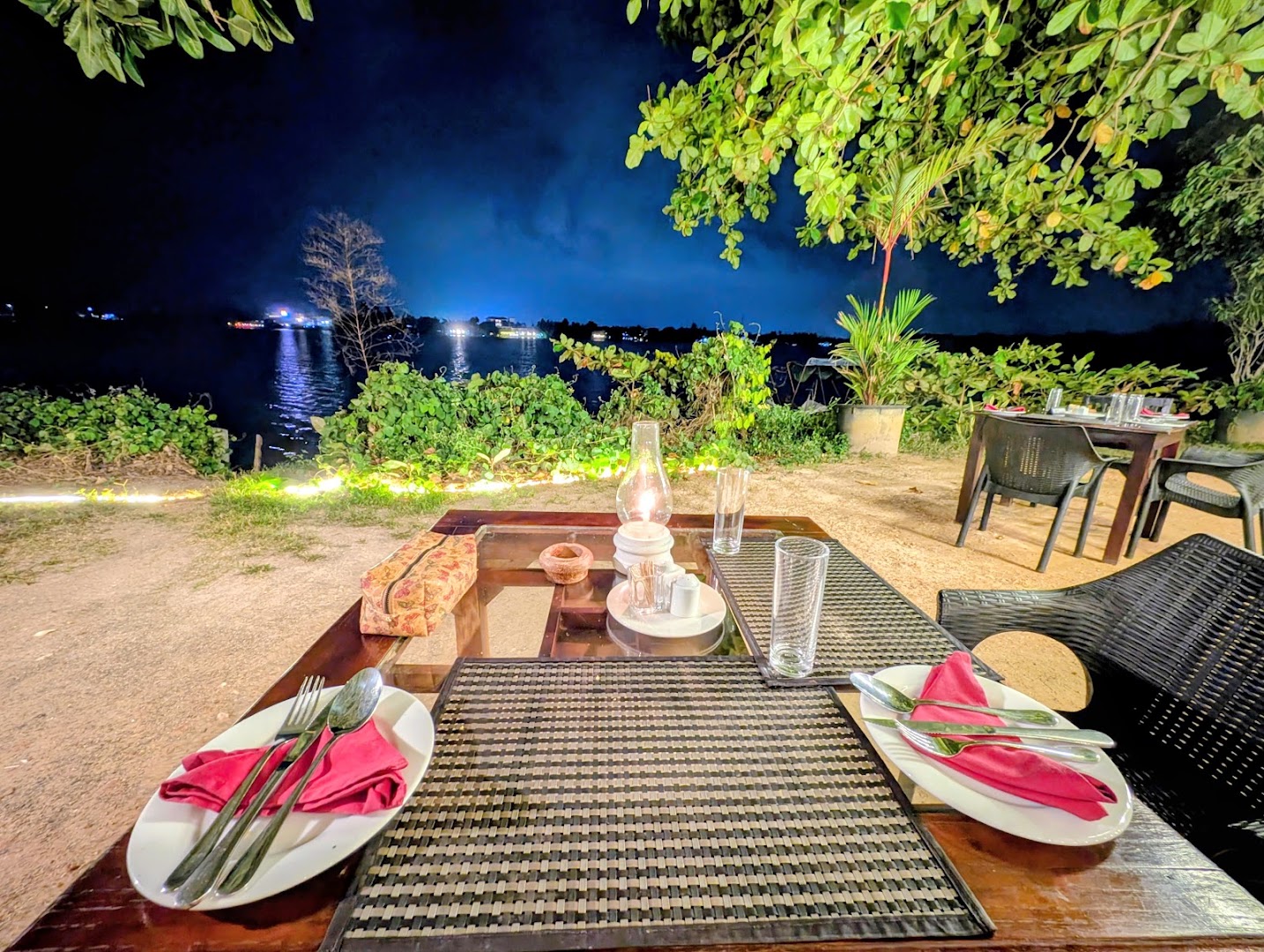 Secret Harbour: beautiful atmospheric restaurant terrace view