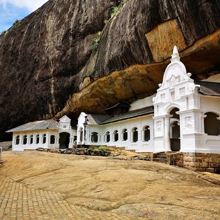 Dambulla Cave Temple (Golden Temple): high quality exterior architectural shot