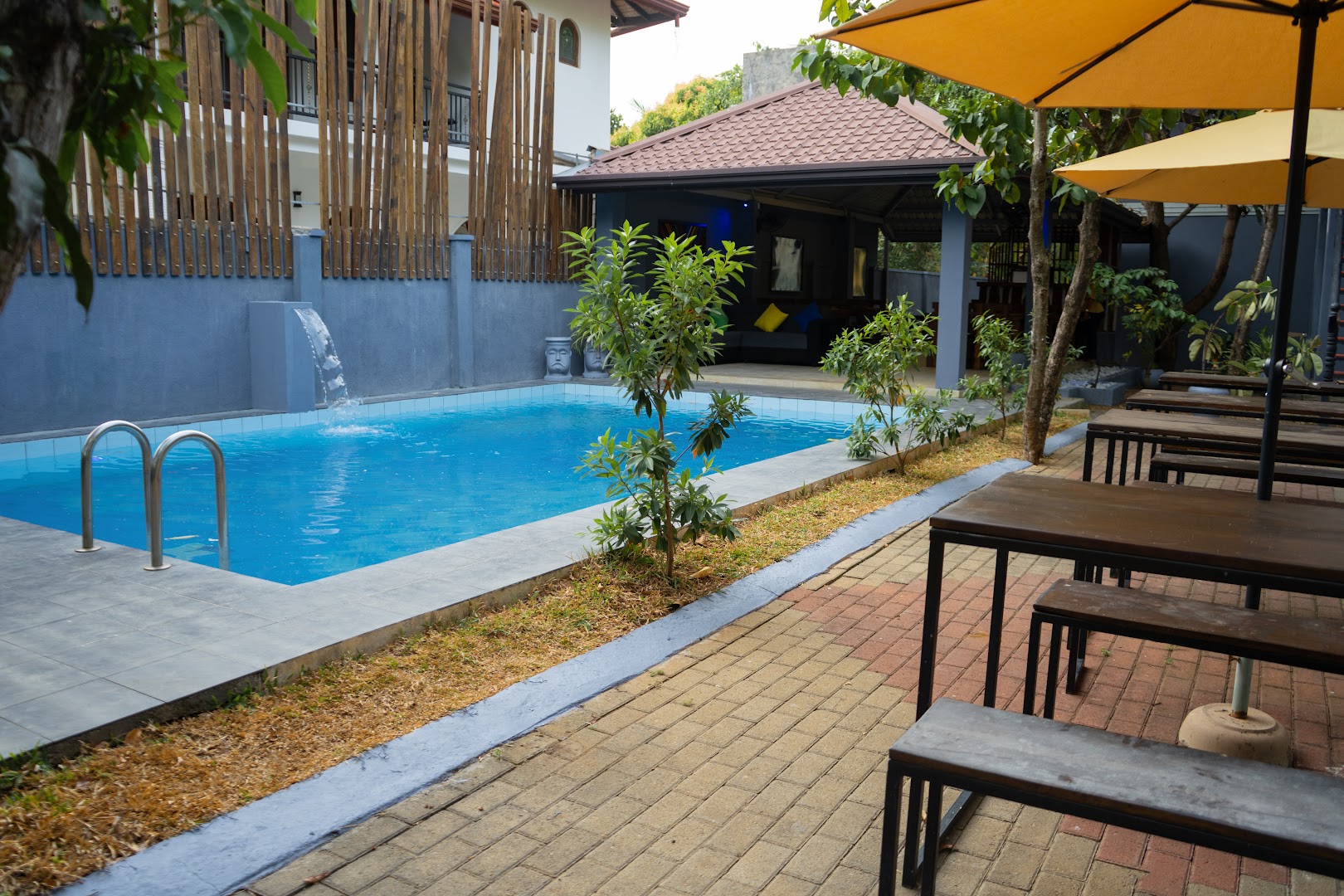 Fika Cafe & Restaurant: inviting terrace and pool area