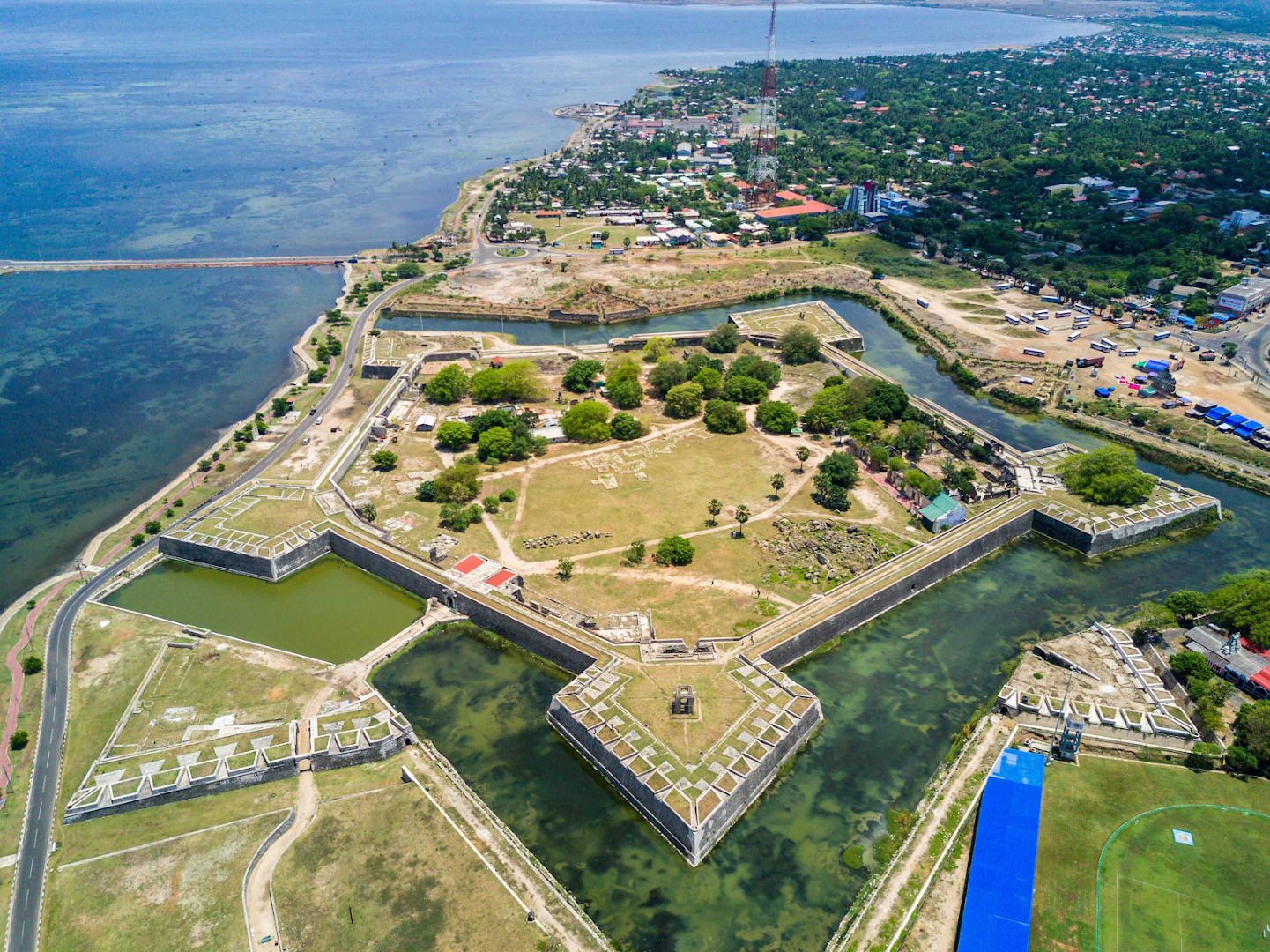 Jaffna Fort: high quality aerial venue shot