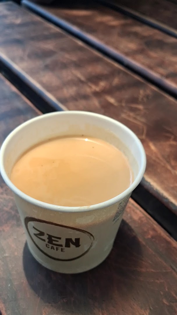 Zen Cafe: clear photo of branded drink