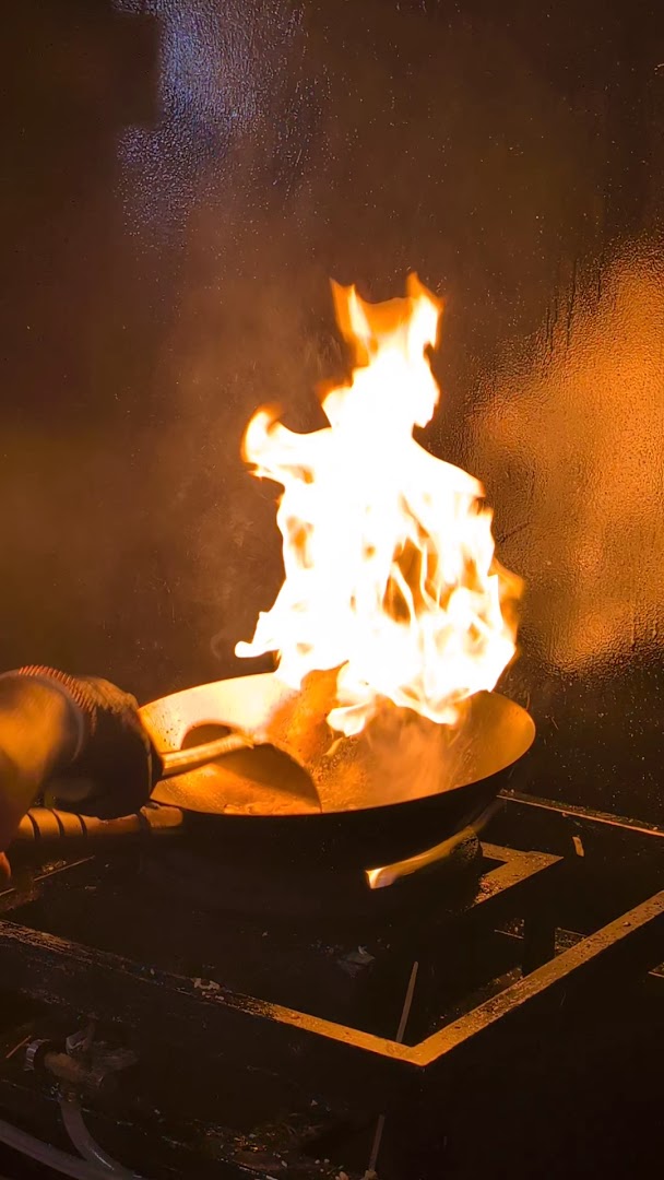 The Taste Lab: dynamic cooking action shot