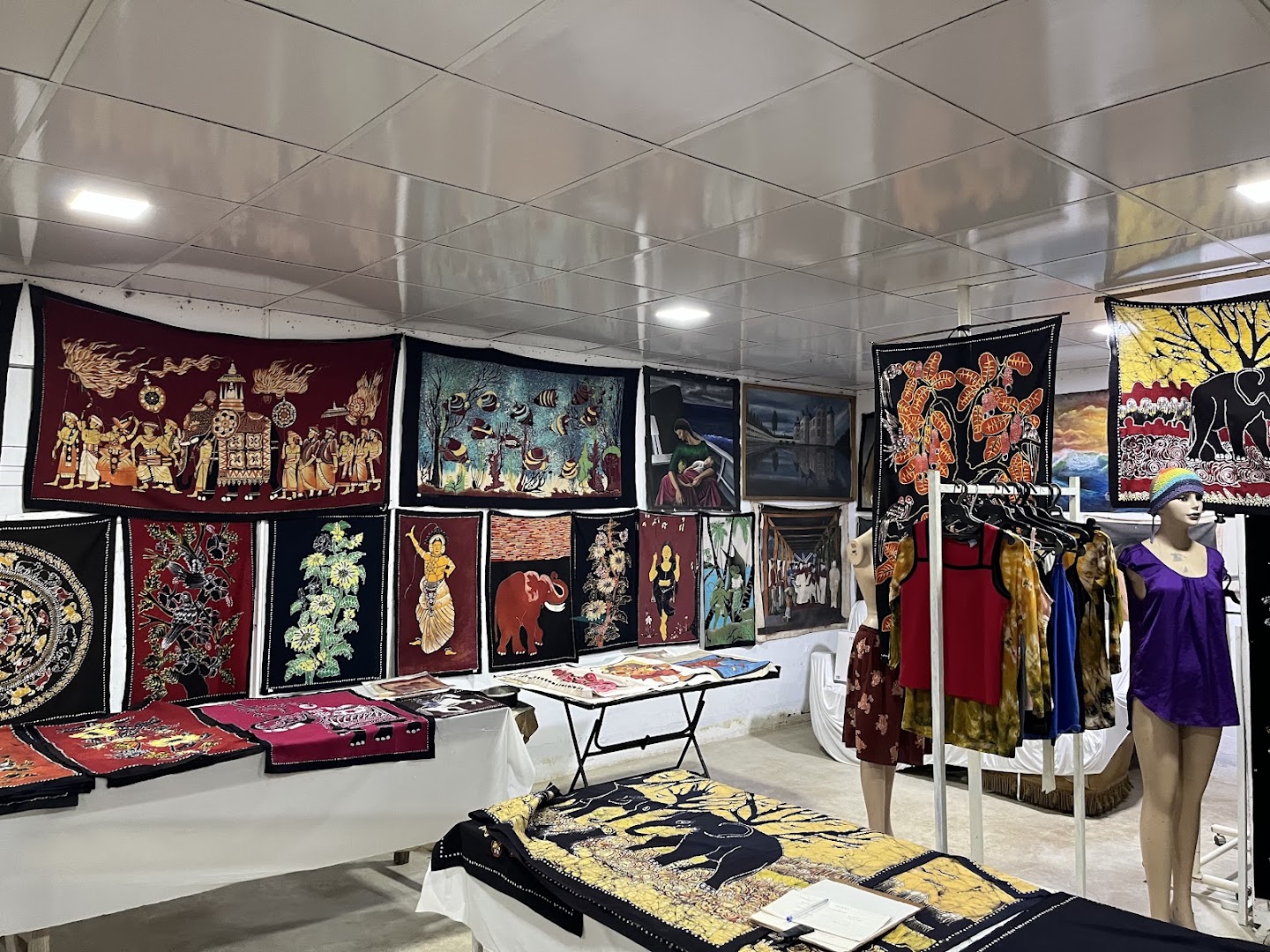 Sigiri Art Gallery: clear display of shop products