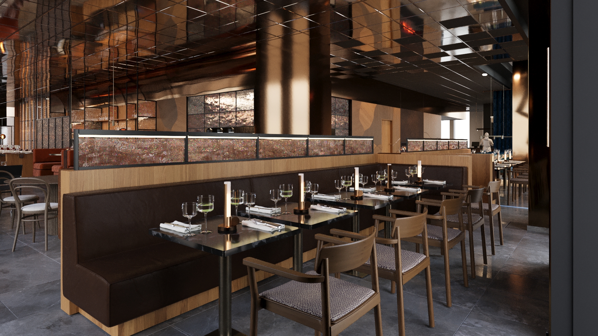 EXO: high quality interior restaurant shot