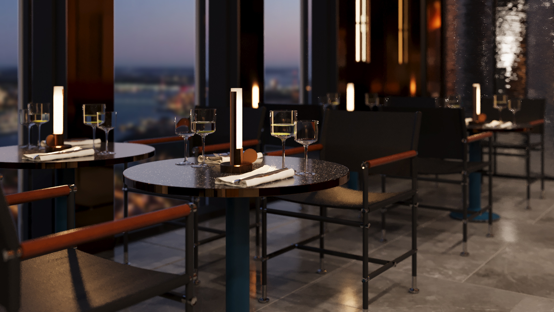 EXO: high quality interior restaurant shot