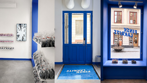 Finsk Lakrits: professional collage of shop interior