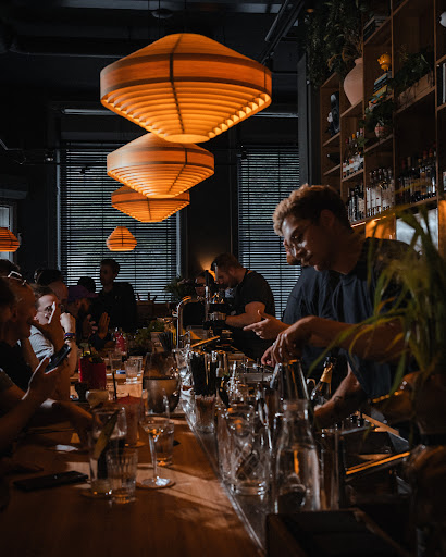 Jokes Aside: atmospheric shot of bar interior