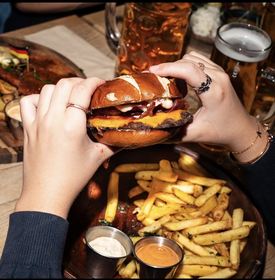 German Beer Hall: appetizing food and drink photo