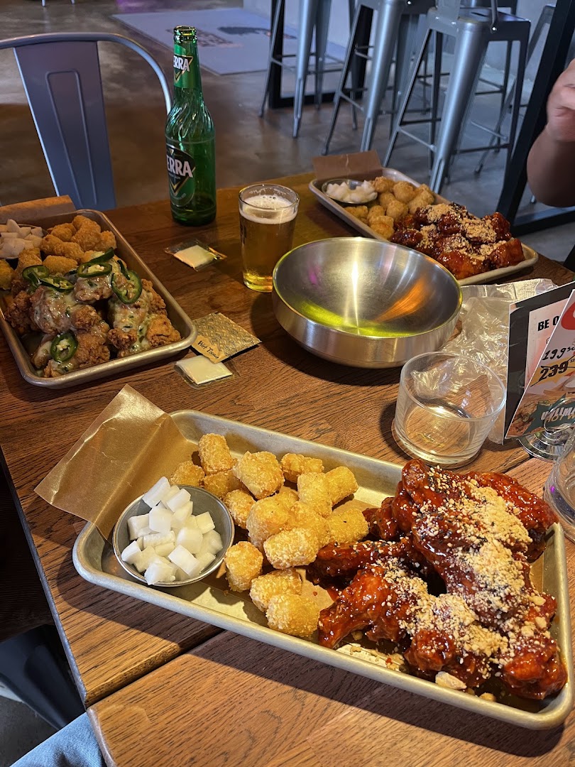 Monster Chicken: appetizing food and drinks shown