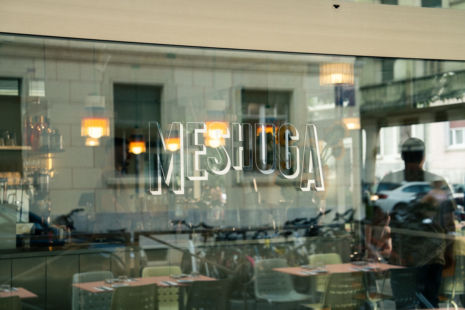 Meshuga: clear shot of restaurant exterior