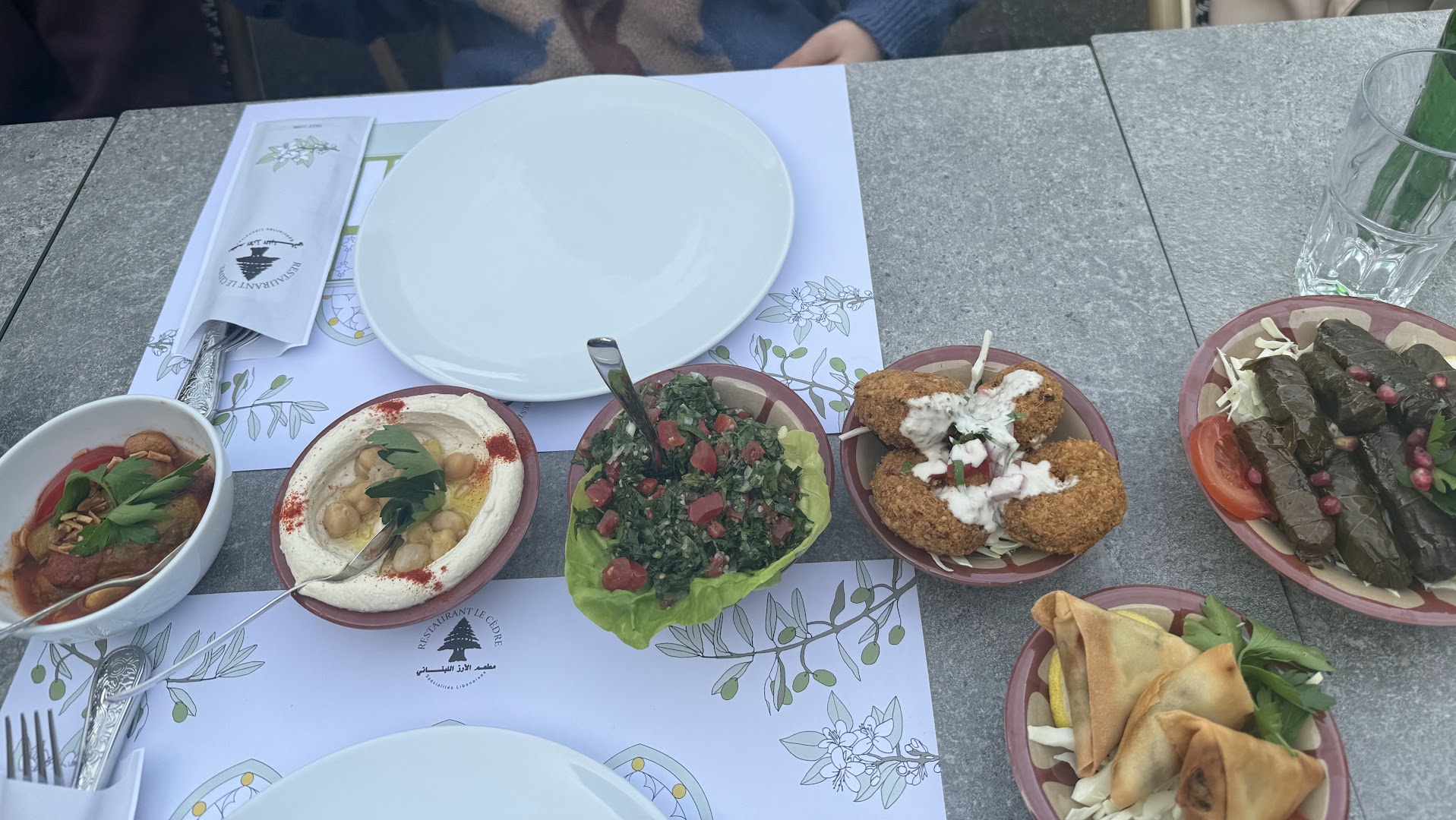 Le Cèdre: appetizing display of restaurant food