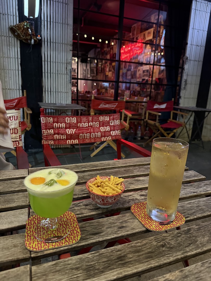 Found Bar: inviting atmosphere with drinks displayed