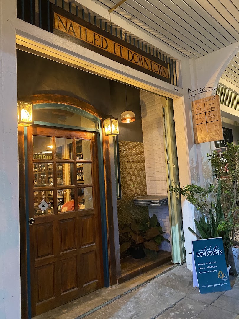 Nailed It Downtown: clear, inviting exterior restaurant shot